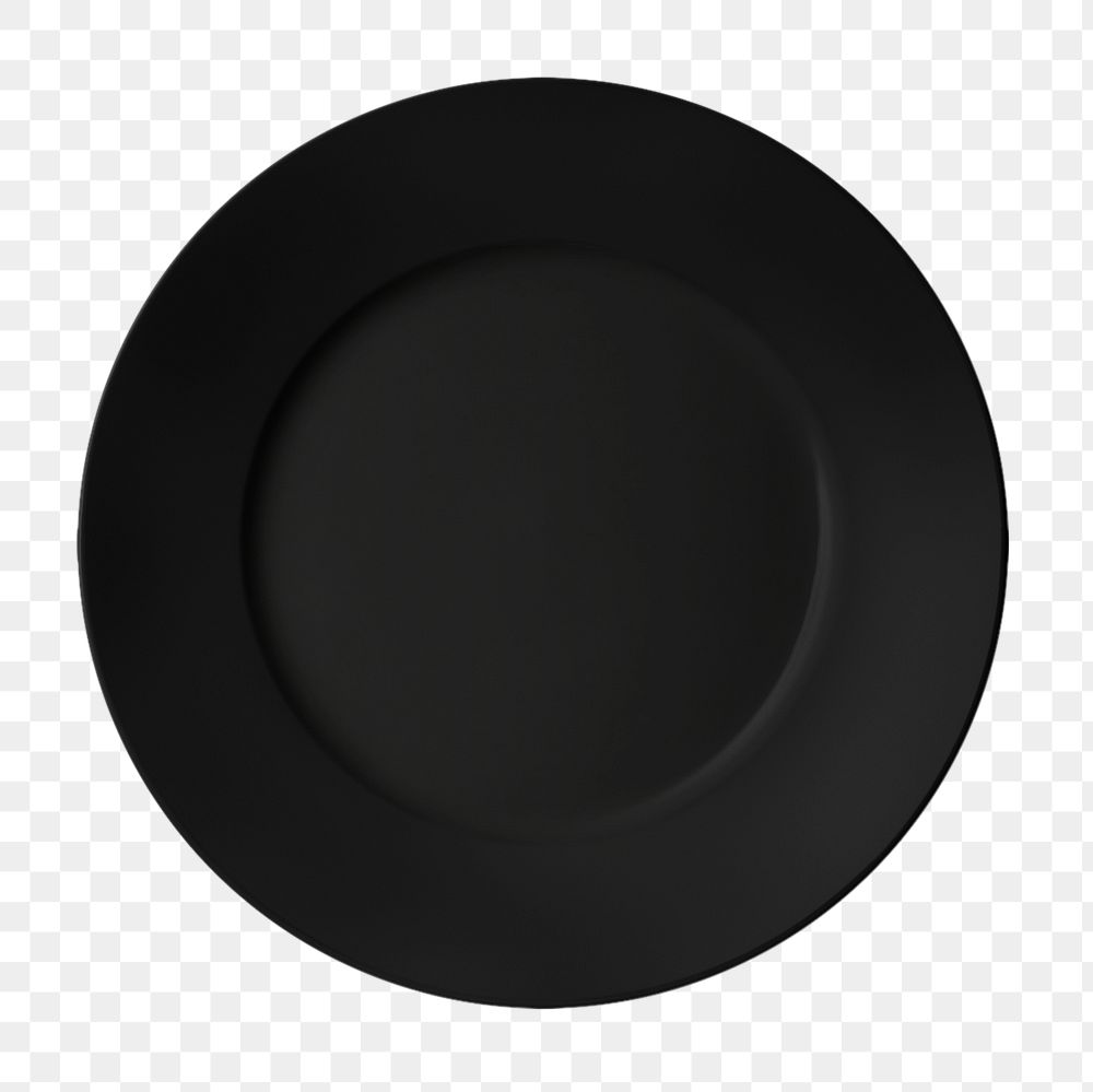 Plate png mockup black porcelain design