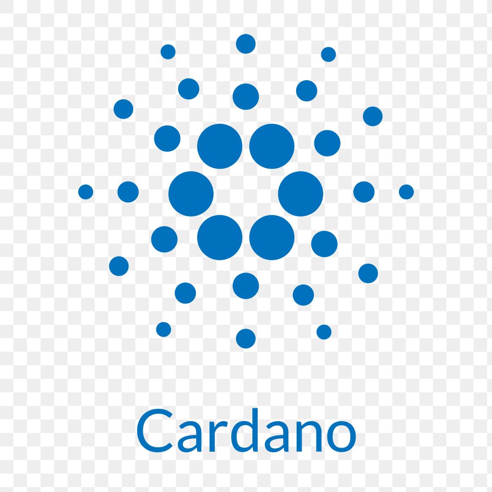 Cardano blockchain cryptocurrency logo png open-source finance concept