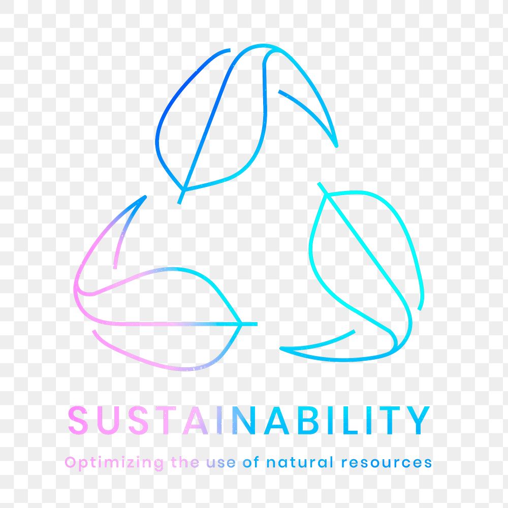 Sustainability environmental logo png with text