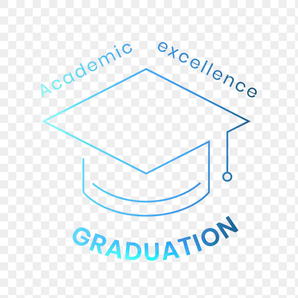 Academic excellence logo png education technology with graduation cap graphic