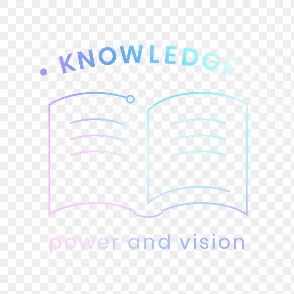 Knowledge education logo png with audio book graphic
