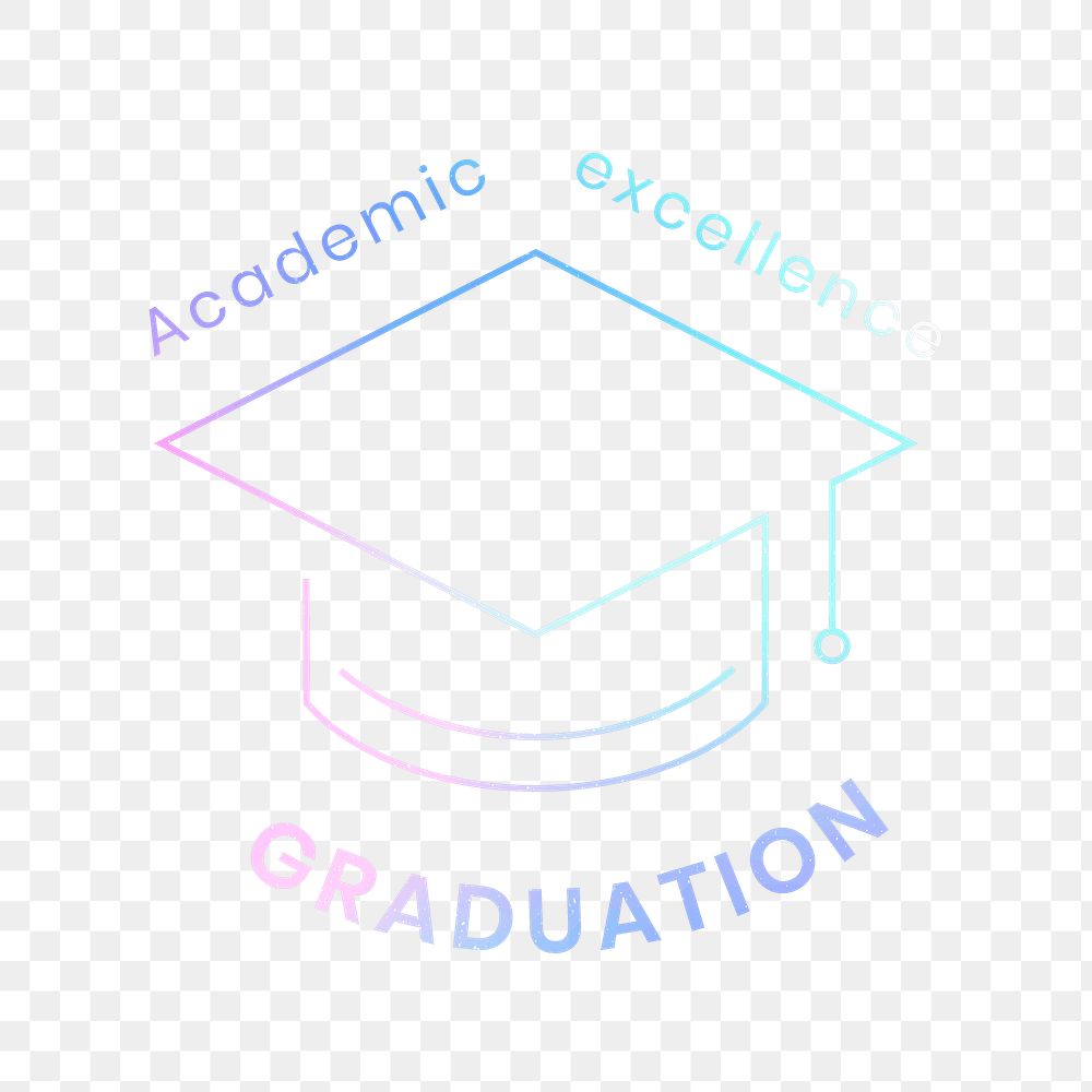 Academic excellence logo png education technology with graduation cap graphic