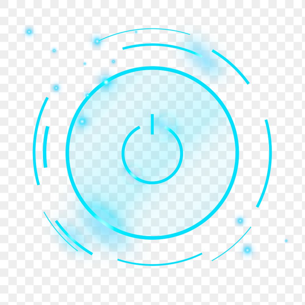 Power button png blue icon