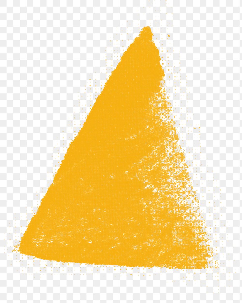 Yellow triangle stamp png block print DIY artwork