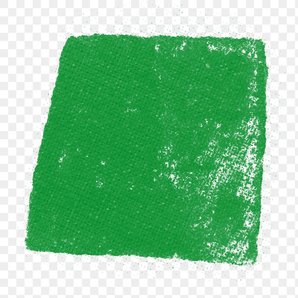 Green paint stamp png block print DIY artwork