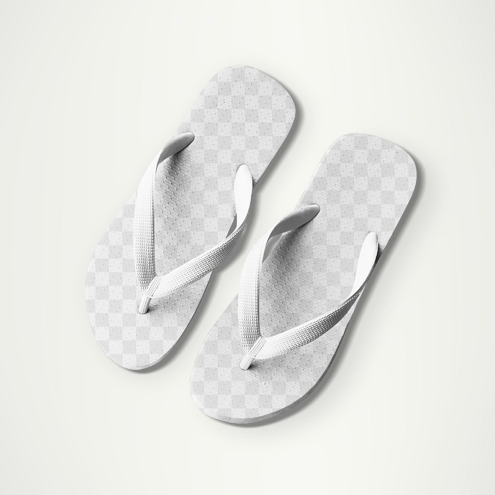 Sandals transparent mockup png summer footwear fashion