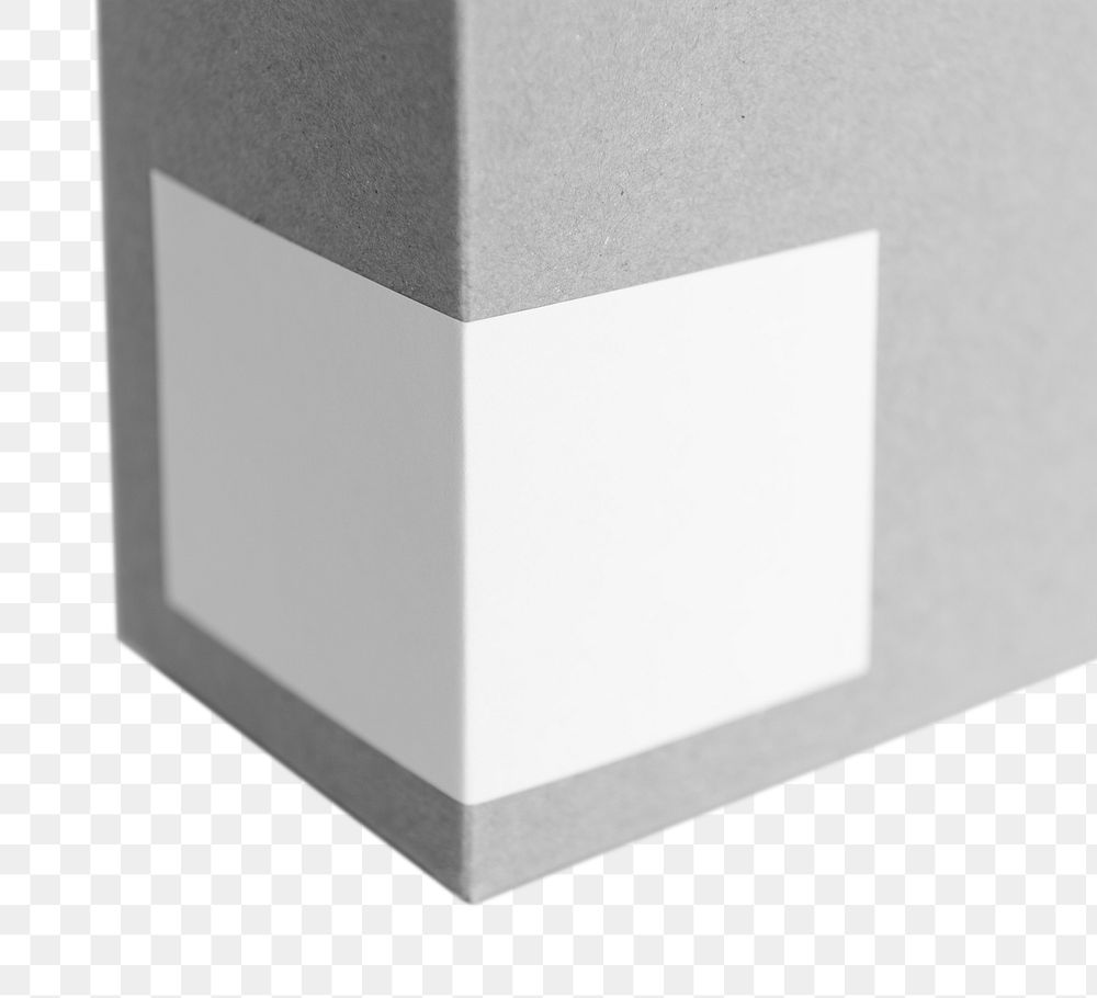 Box label mockup png minimal design