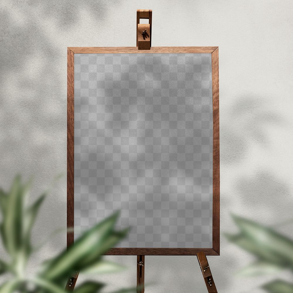 Blackboard easel sign mockup png for weddings and events