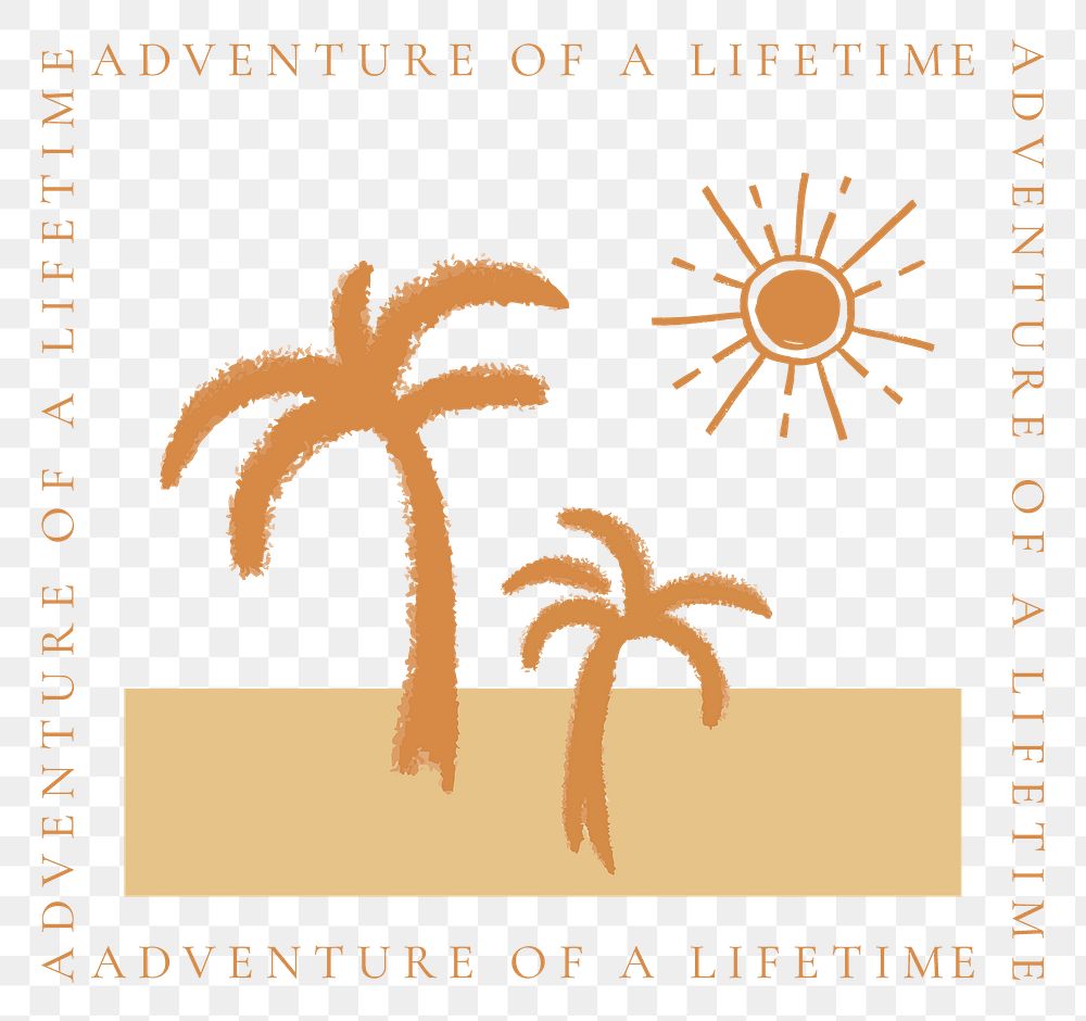 Png aesthetic badges with travel quote for plain t-shirts adventure of a lifetime