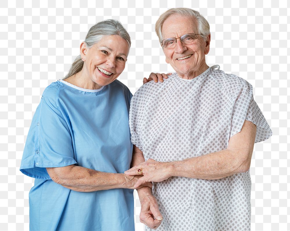 Happy senior patients supporting each other during coronavirus outbreak