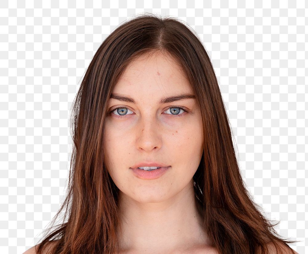 Bare chested brown haired woman mockup