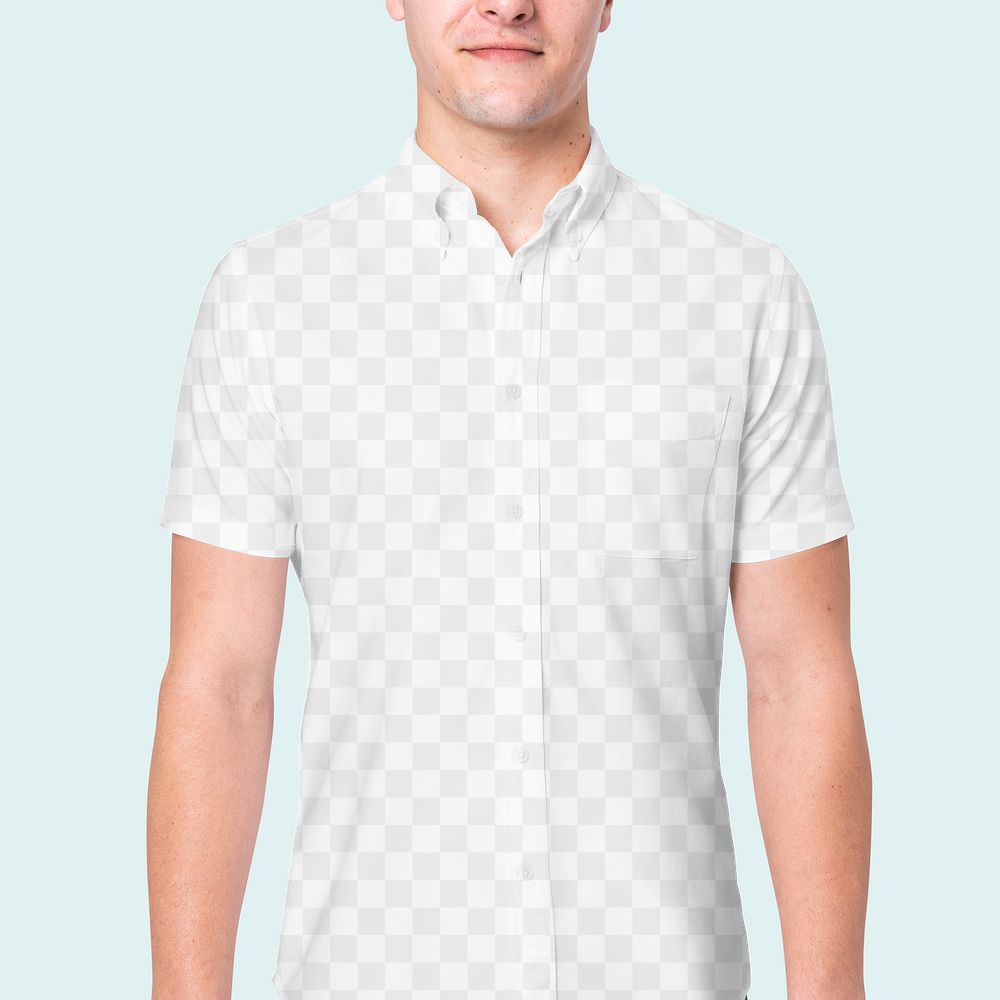 Png men&rsquo;s shirt transparent mockup apparel studio shoot