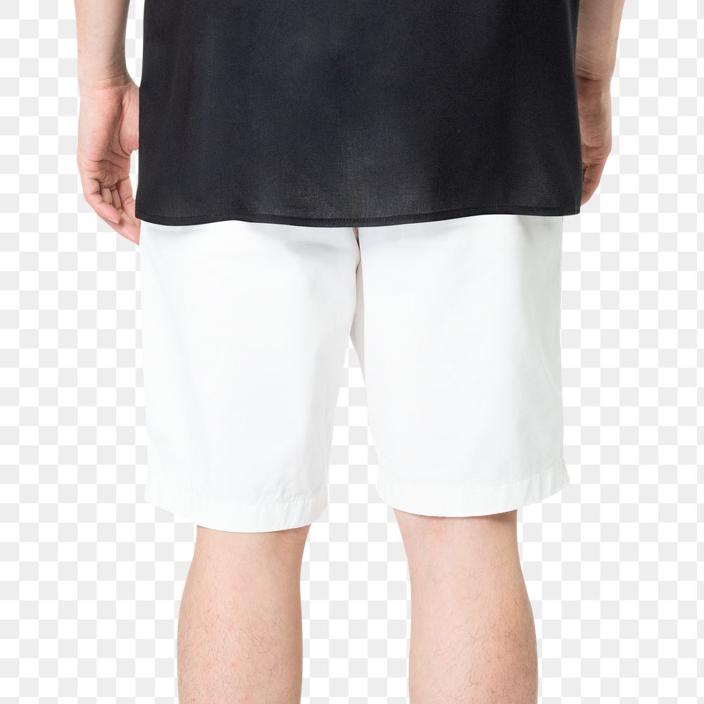 Shorts png mockup white men&rsquo;s basic wear fashion