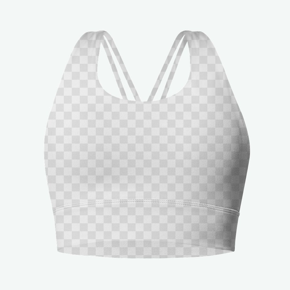Png sports bra transparent mockup women&rsquo;s sportswear apparel