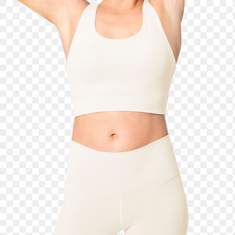 Png basic sportswear mockup leggings and sports bra women&rsquo;s apparel