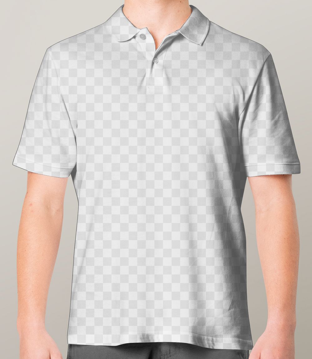 Png polo shirt mockup transparent men&rsquo;s casual business wear
