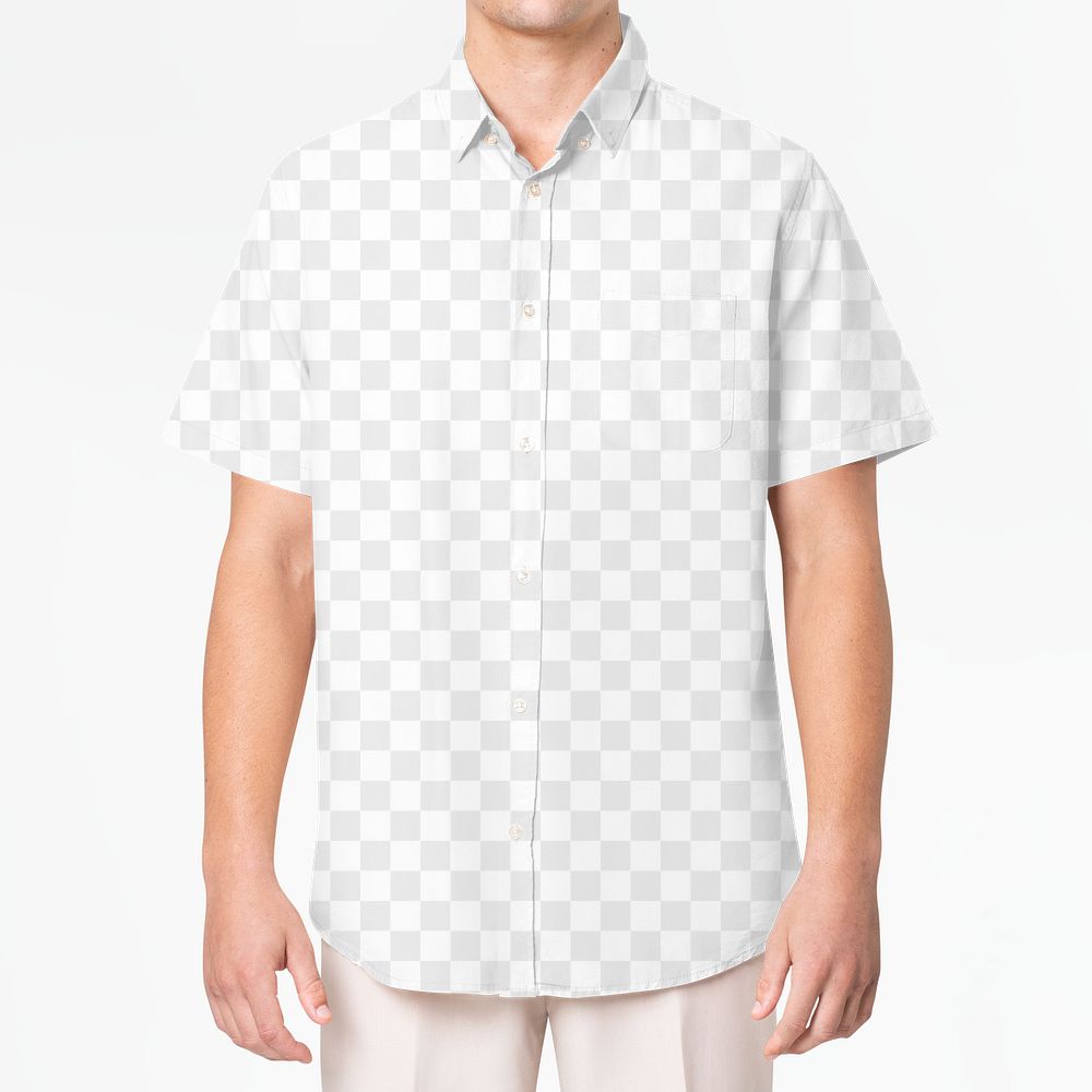 Shirt png mockup transparent men’s casual wear