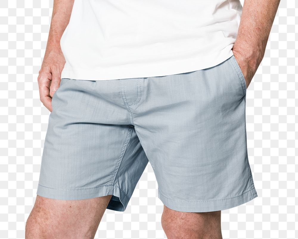Png shorts mockup on transparent background 