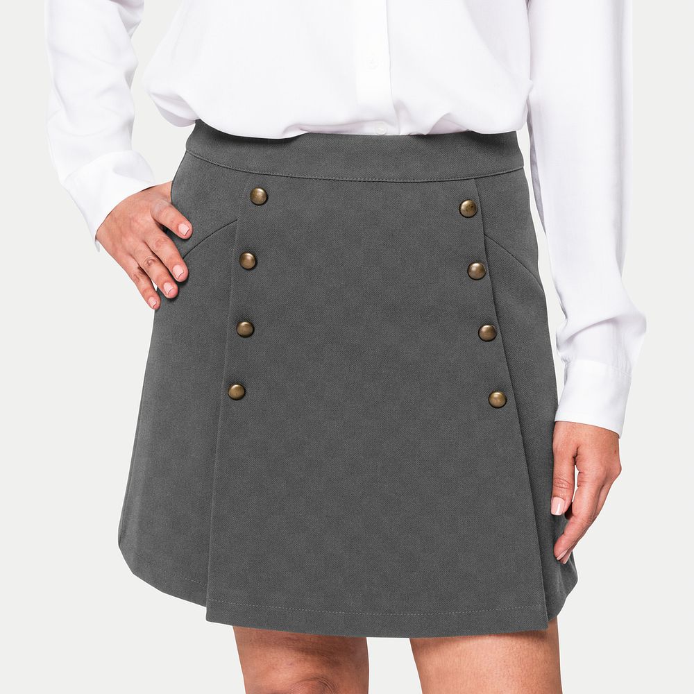 Png skirt mockup transparent womenswear 