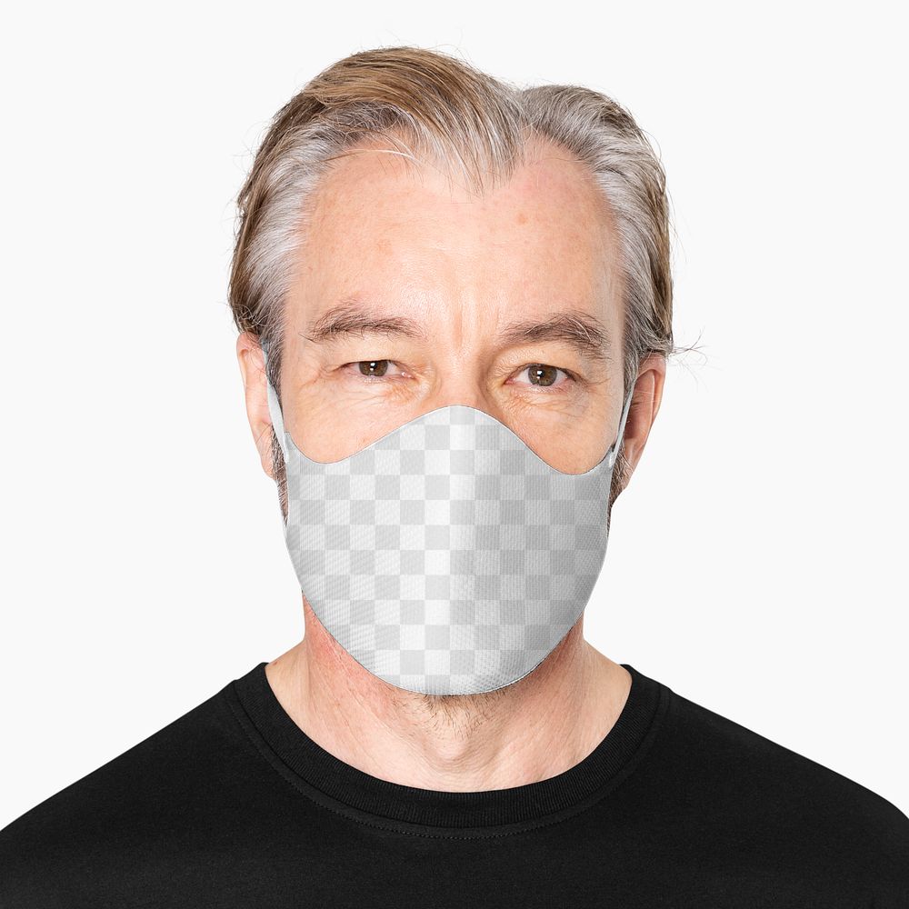 Face mask png transparent mockup the new normal 