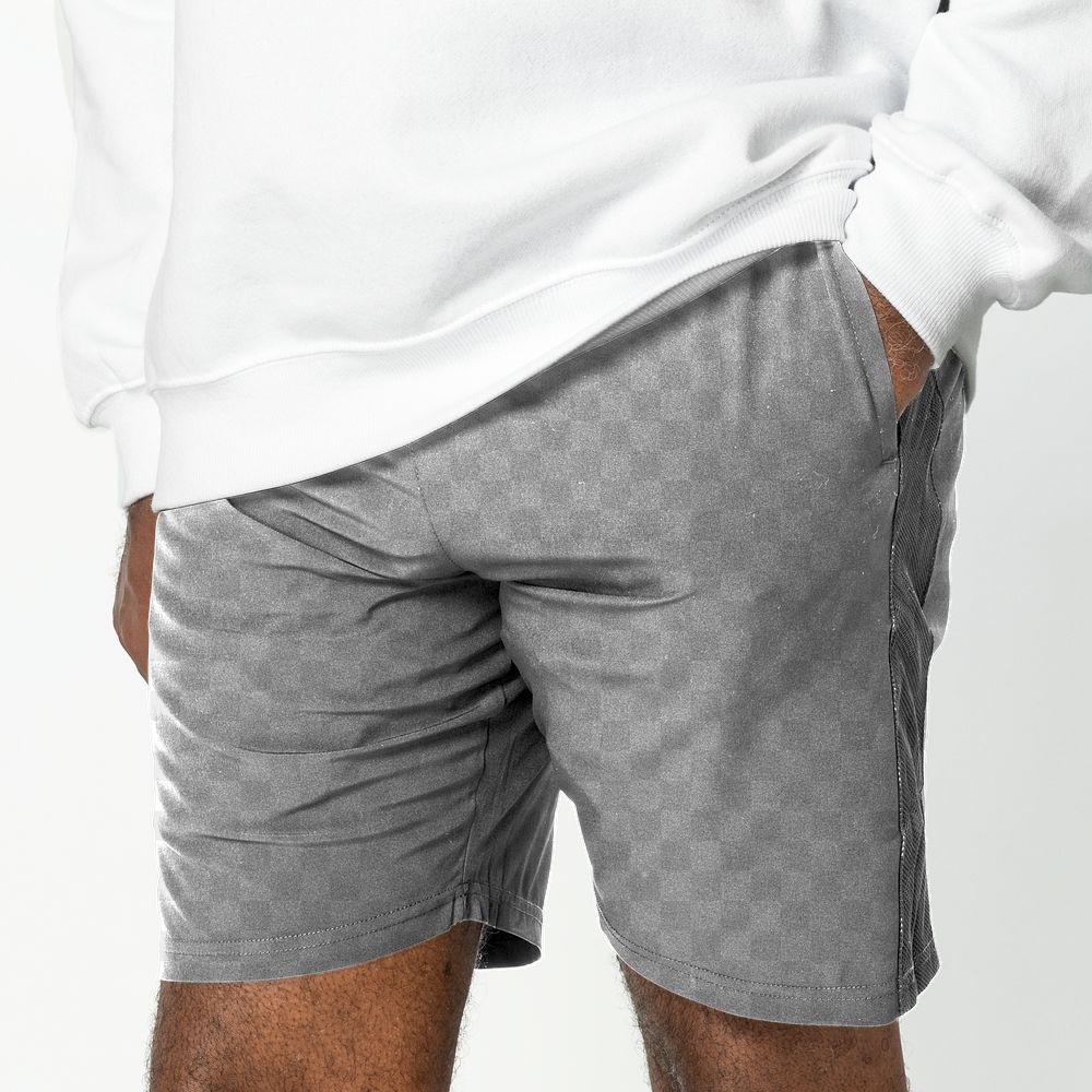Men&rsquo;s shorts mockup png transparent casual apparel