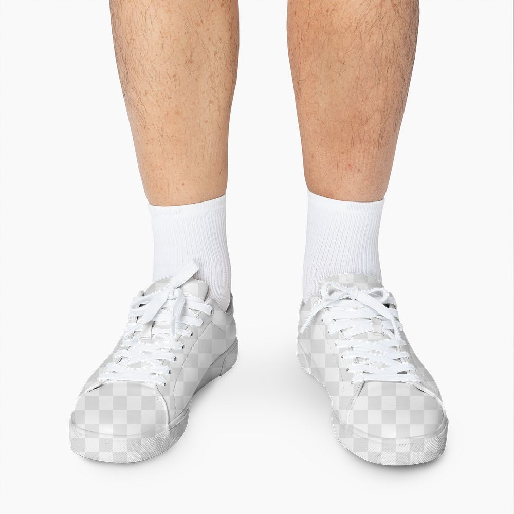 Sneakers png transparent mockup street fashion close up