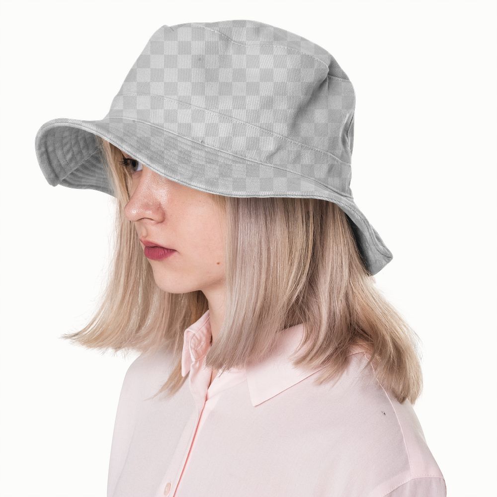 Png transparent bucket hat mockup street fashion shoot