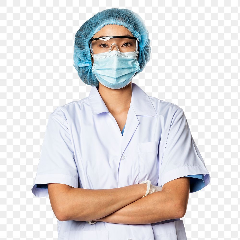 Female doctor wearing surgical mask