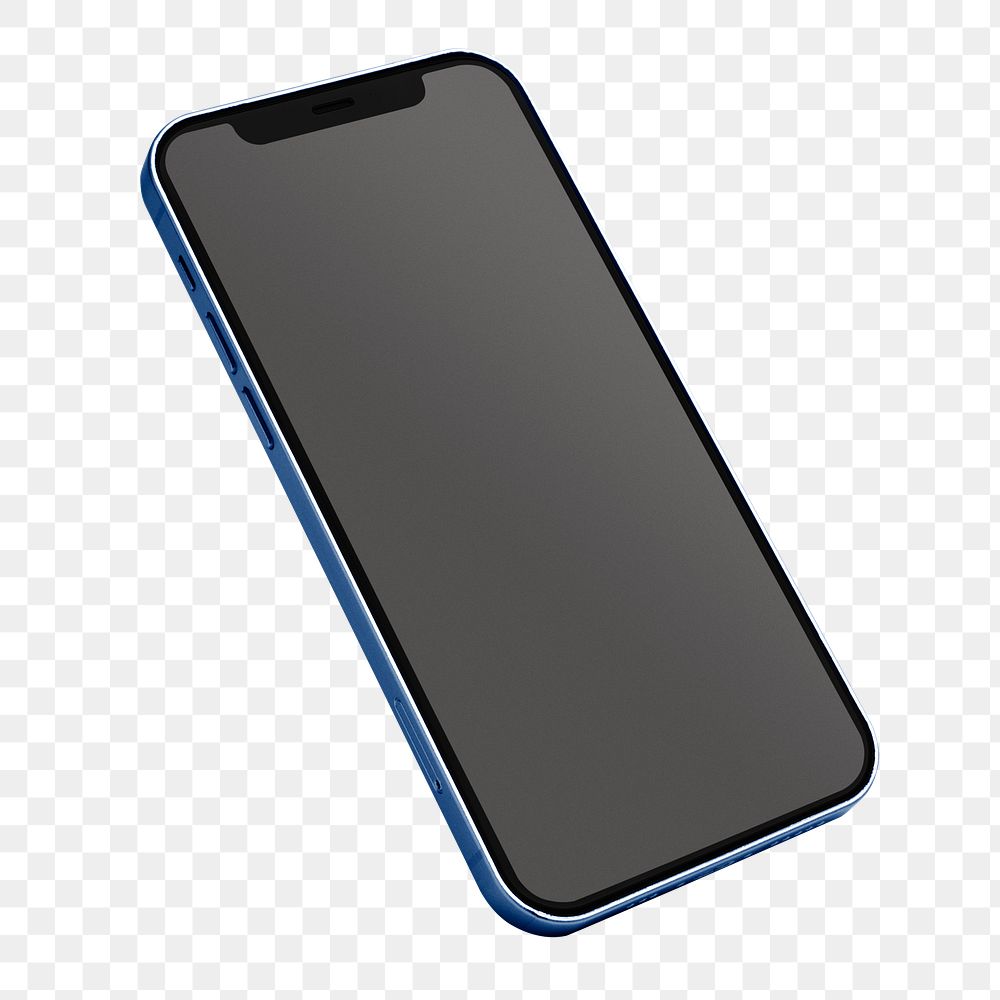 Smartphone black screen png mockup innovative future technology