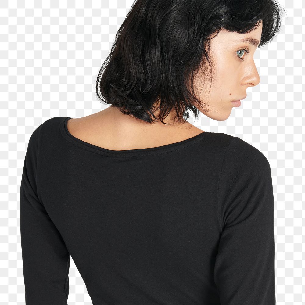 PNG woman's long sleeved wetsuit mockup