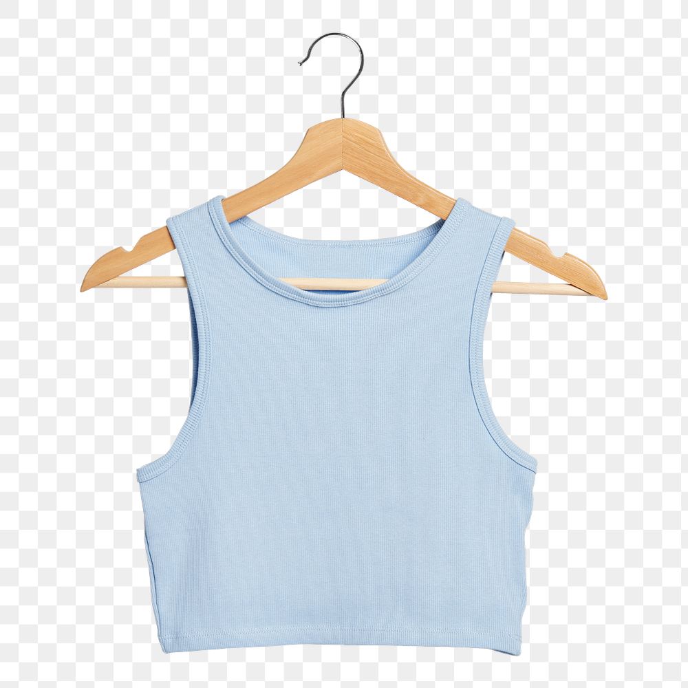 PNG baby blue cropped top mockup