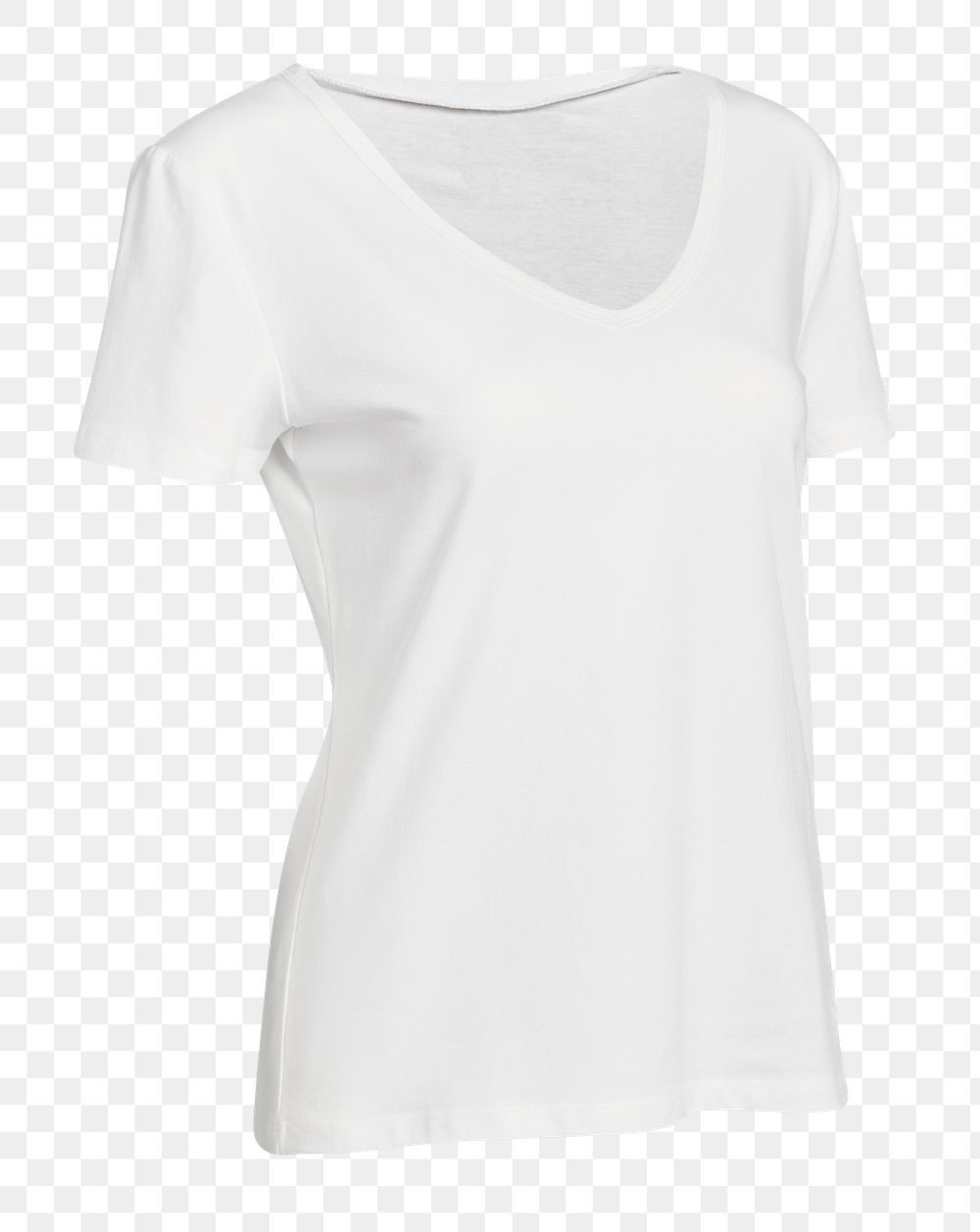 Women's white t-shirt png mockup