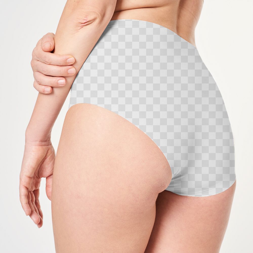 Women's panties png underwear mockup