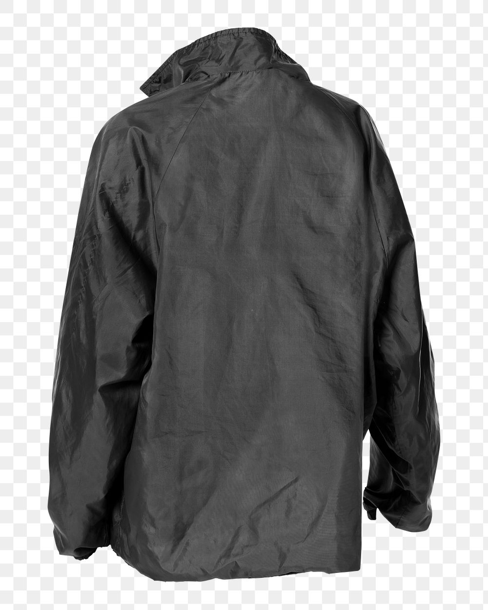 PNG black waterproof jacket mockup