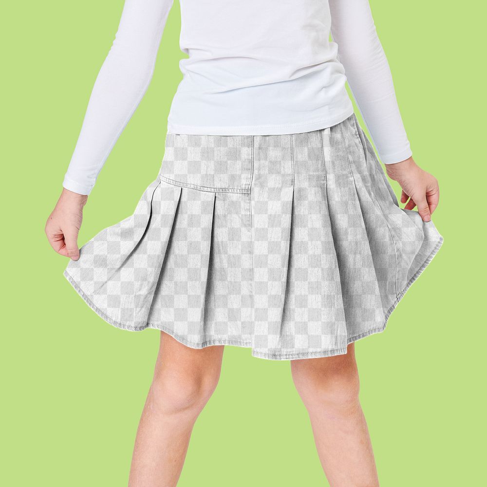 Woman wearing png skirt mockup