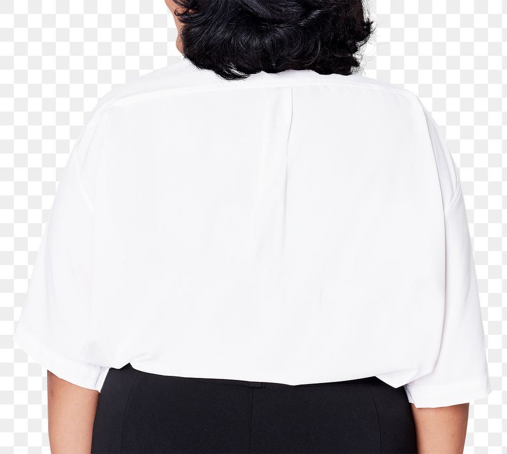 Size inclusive white shirt apparel mockup png women's fashion