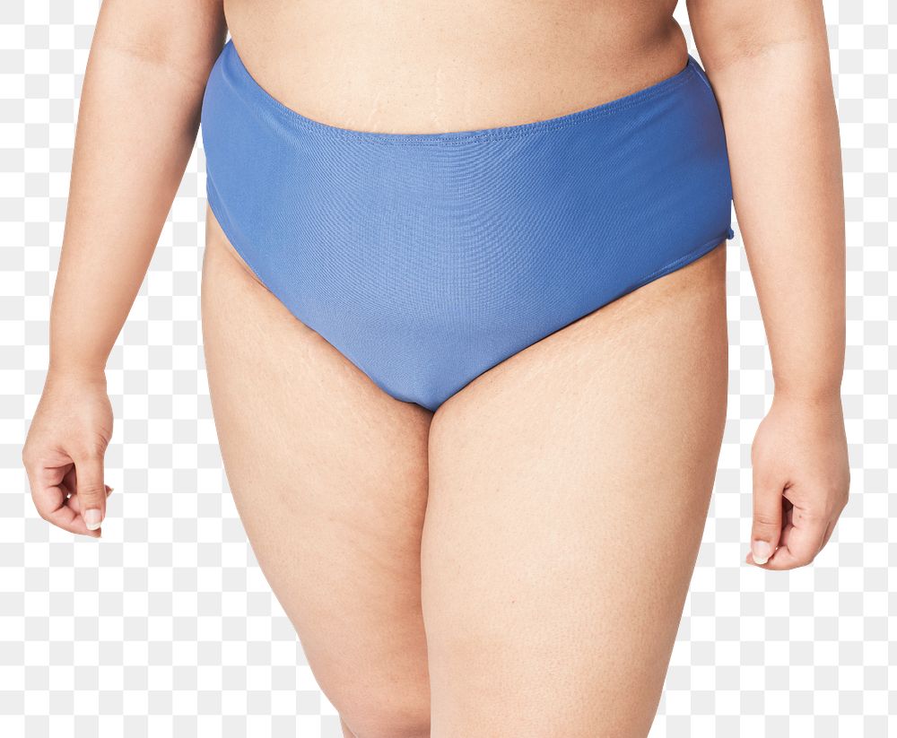 Png size inclusive fashion blue underwear mockup