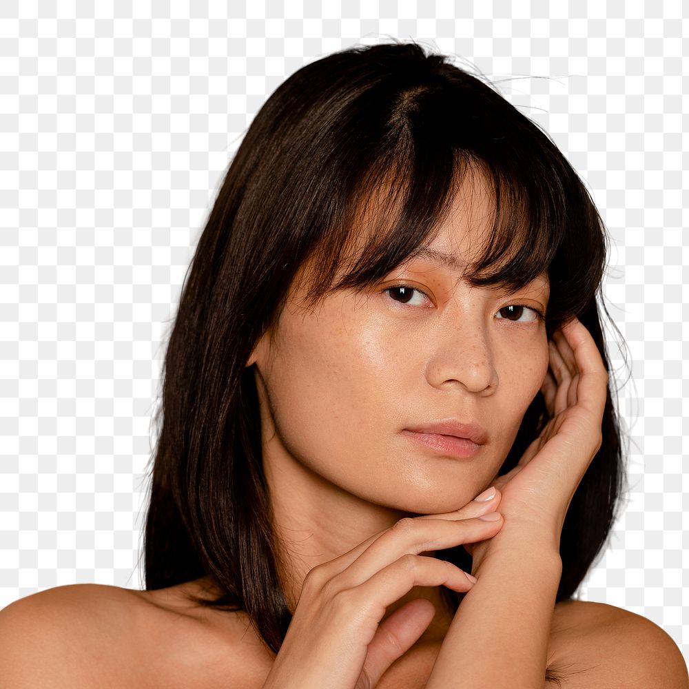 Asian woman png posing, transparent background