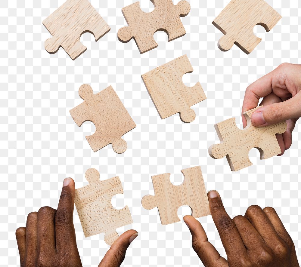 Png Hands holding puzzle mockup business problem solving concept
