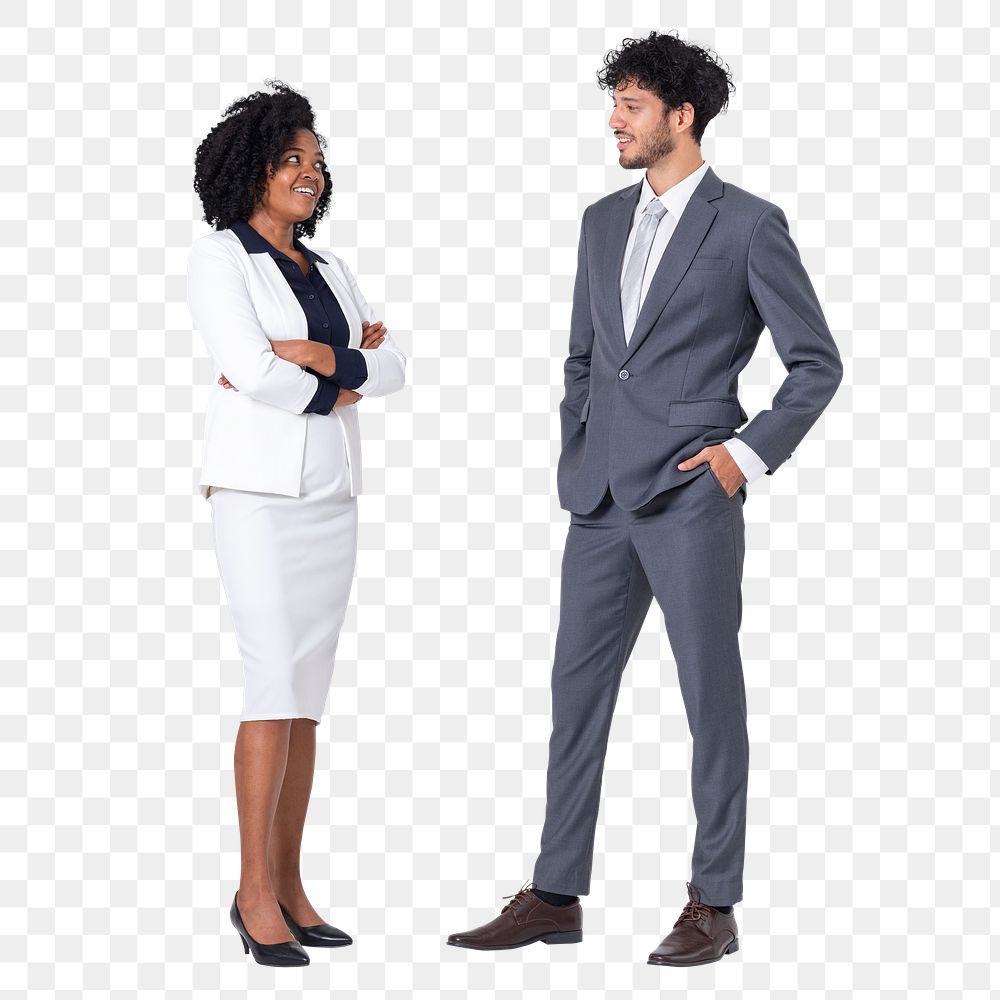 Png Diverse business people mockup full body portrait for jobs and career campaign