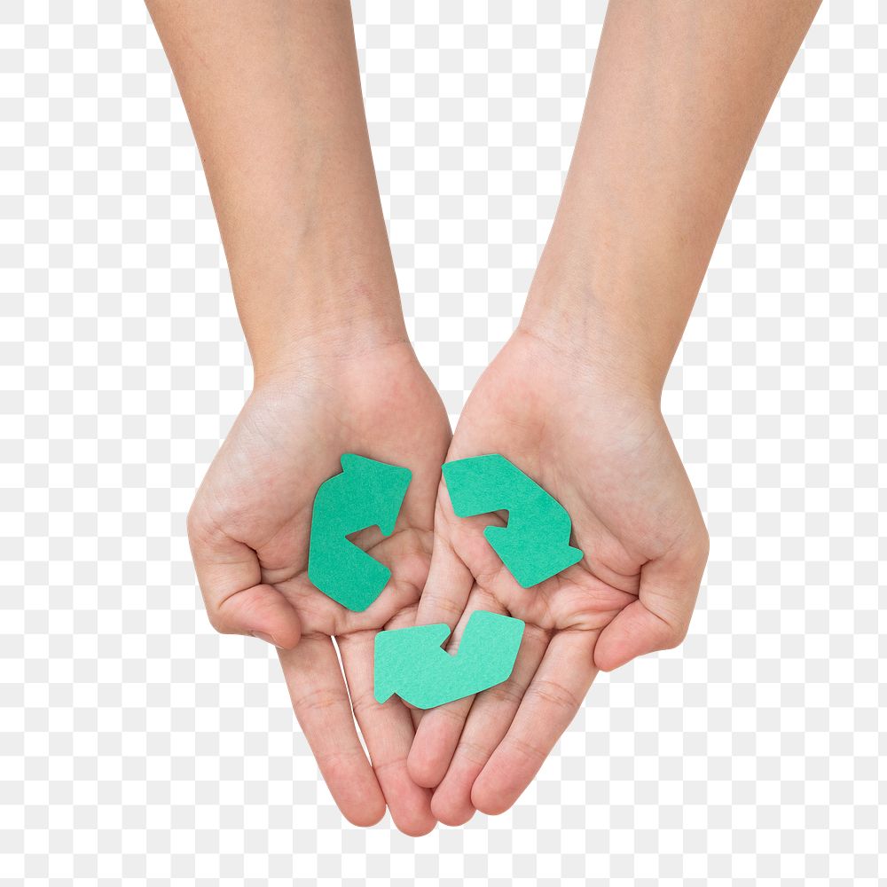 Png Hands cupping recycle mockup save the environment campaign