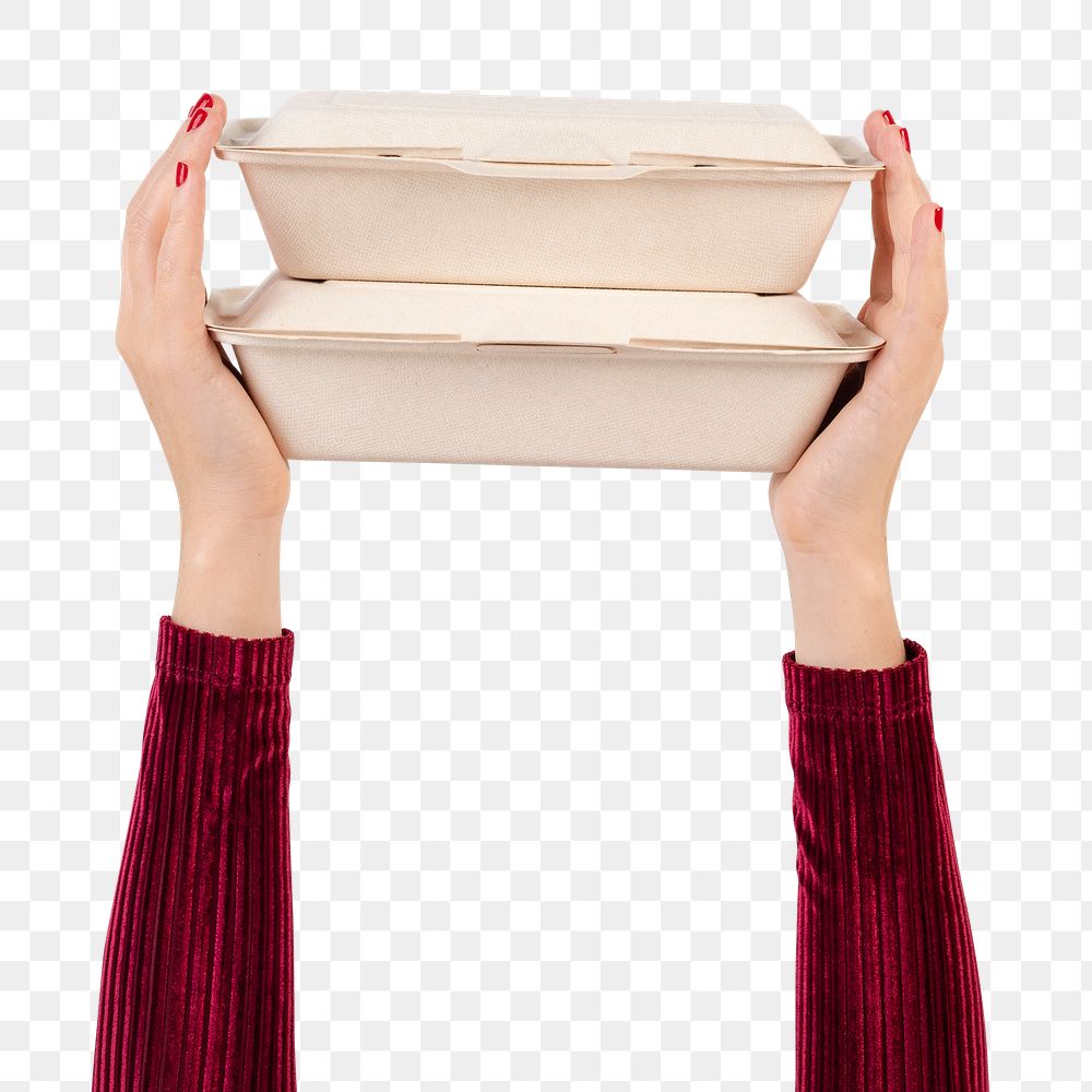 Png Paper box packaging mockup for food takeaway concept