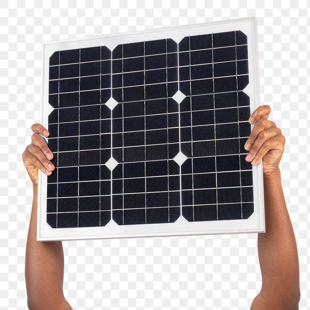 Png Solar panel hand mockup renewable energy environment