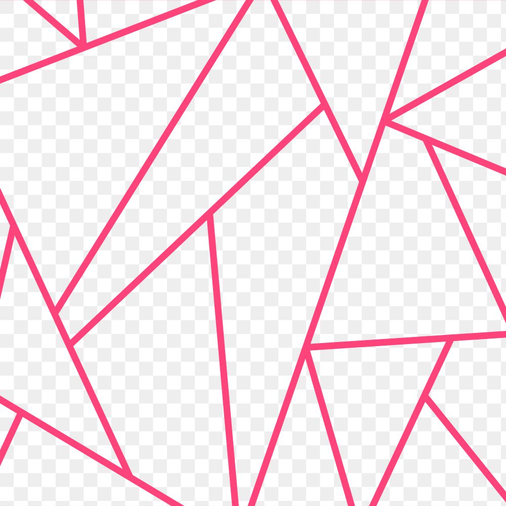 Pink geometric triangle background png