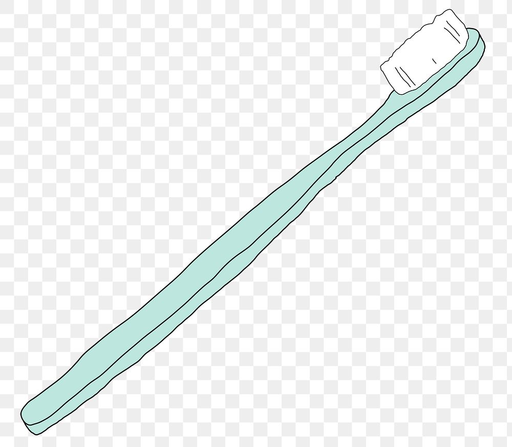 Toothbrush png doodle illustration earth friendly living