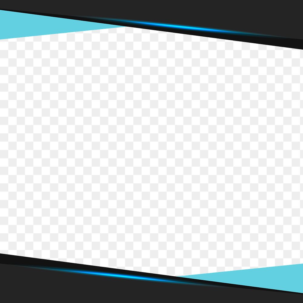 Frame png in black and blue for business