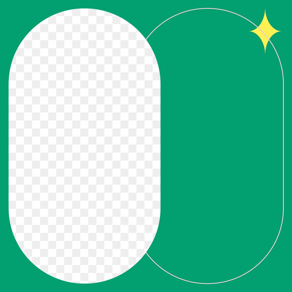 Frame png in green with twinkle stars