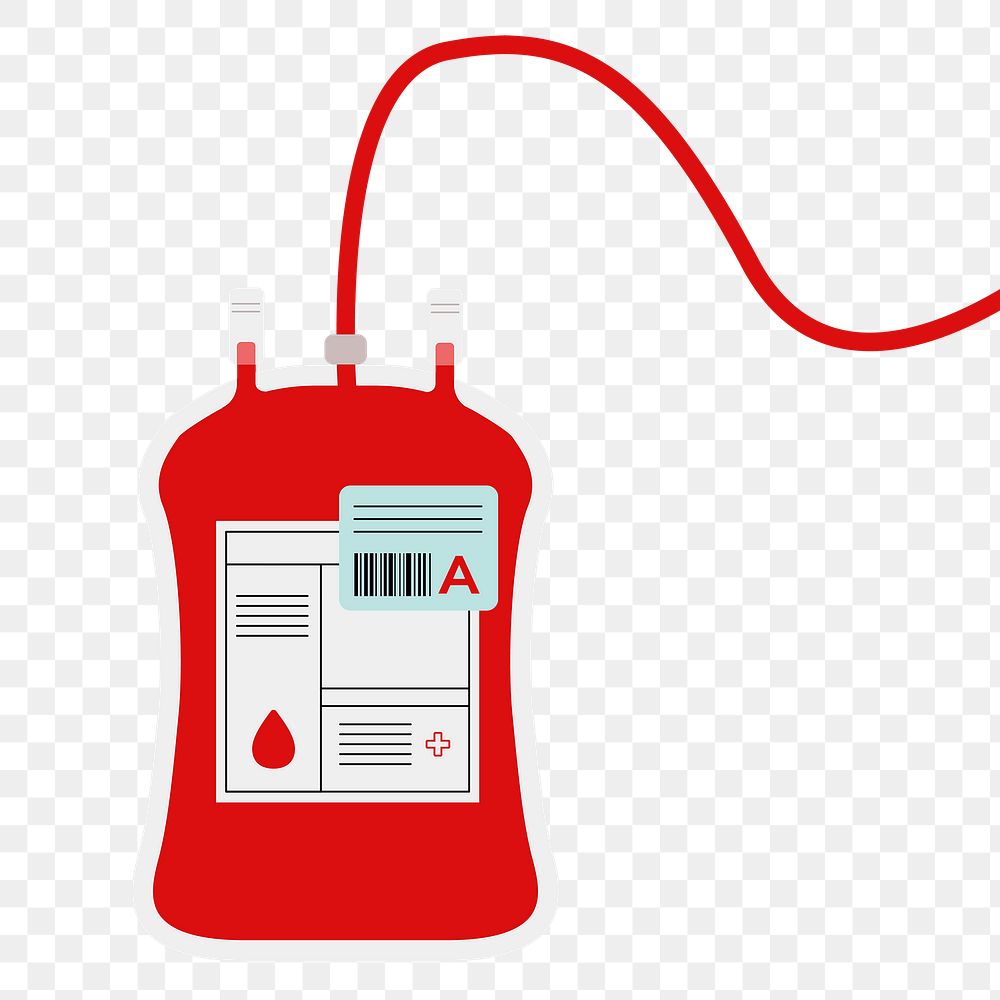 A type blood bag png red health charity illustration