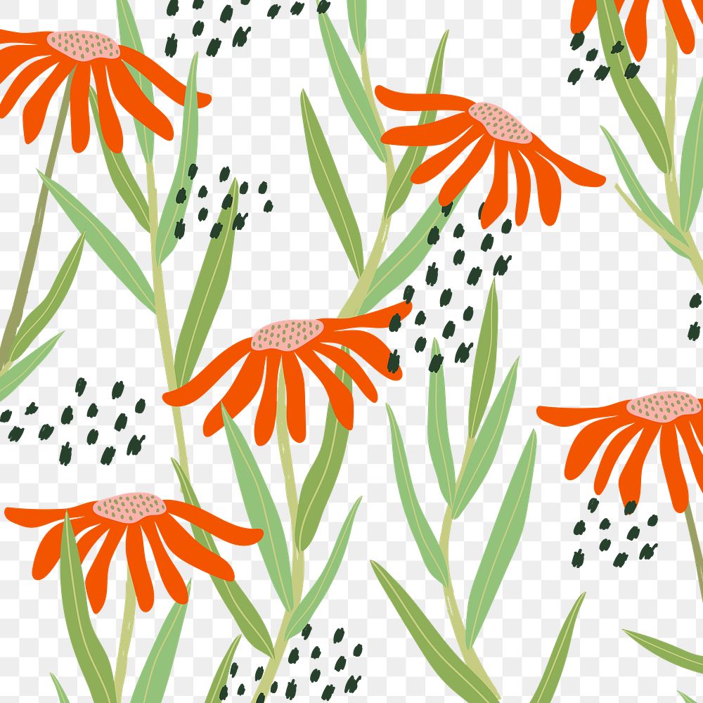 Daisy patterned png background transparent