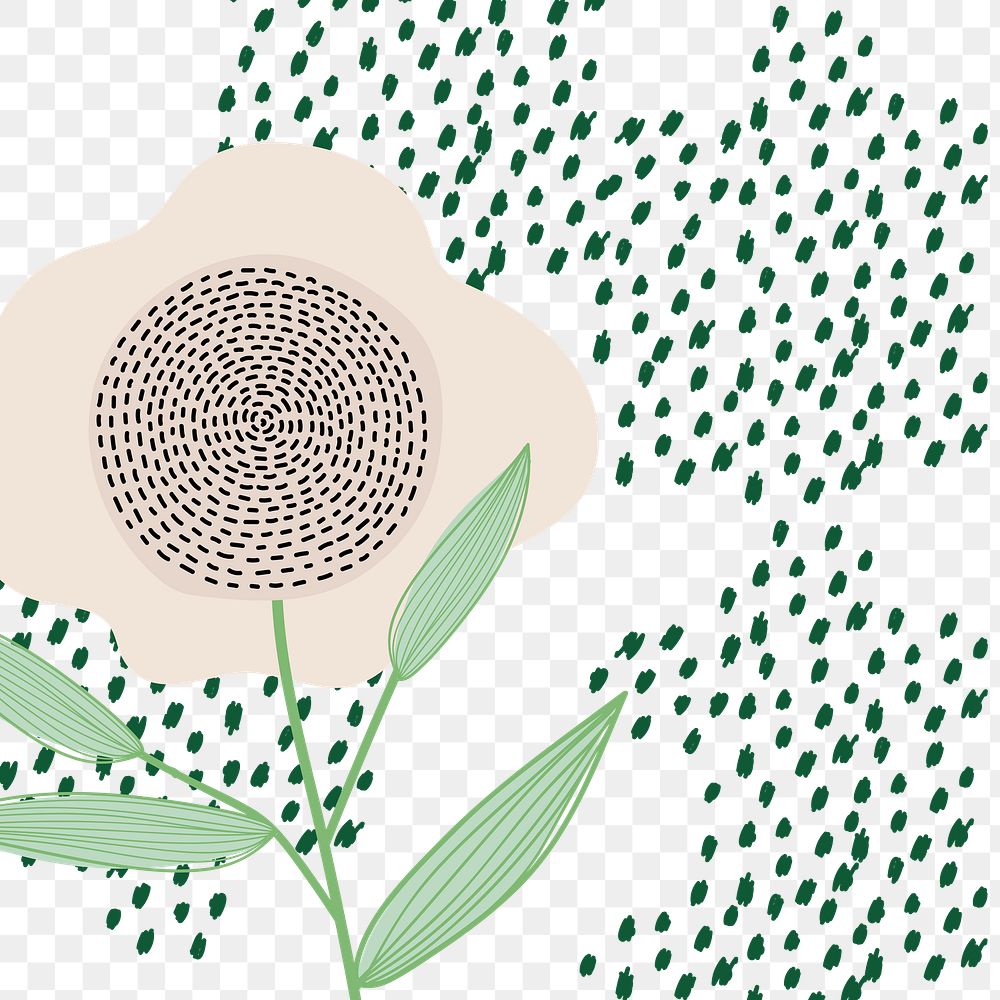 Retro flower png background transparent